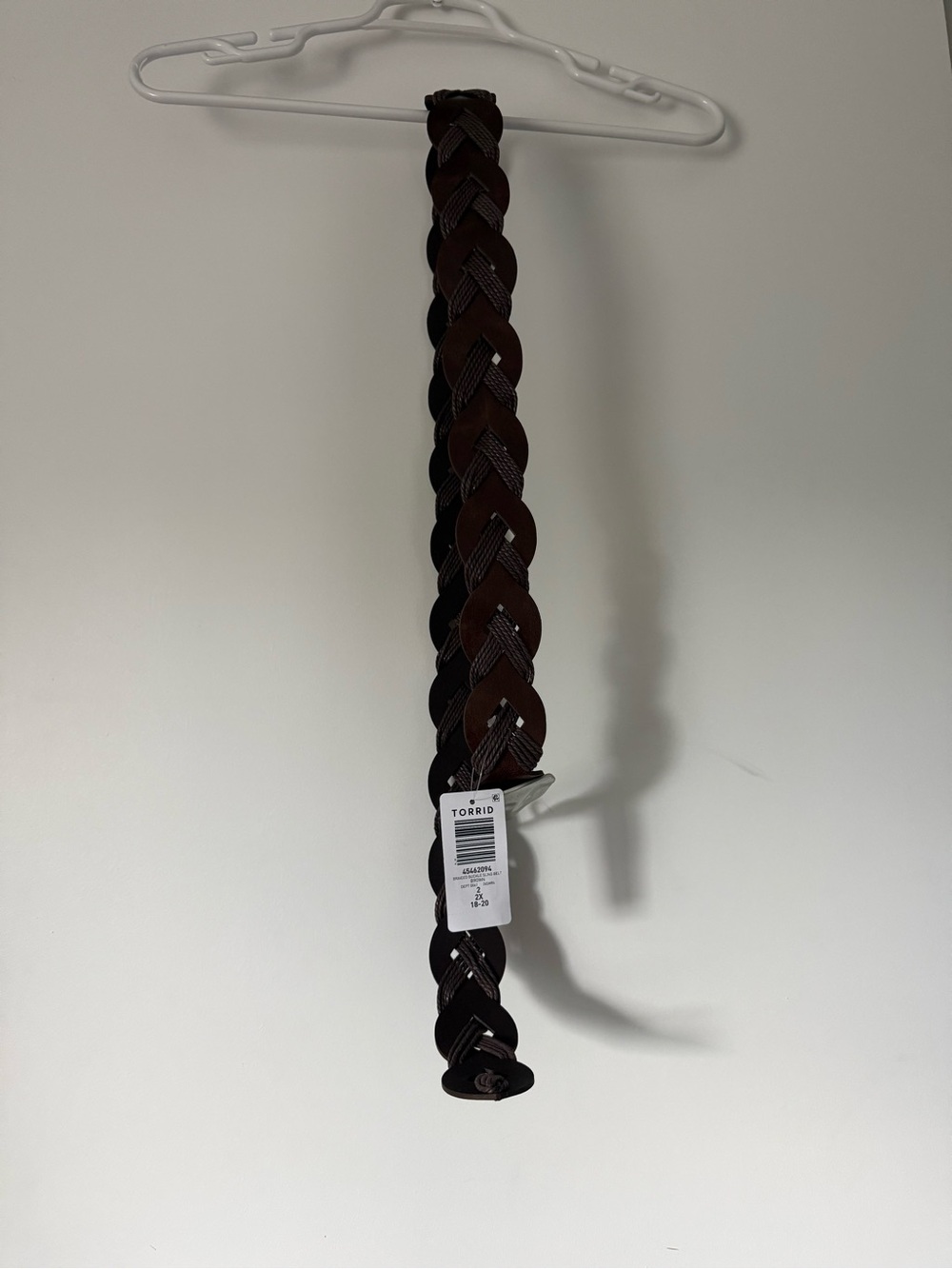 torrid Braided Brown Faux Leather Belt with Woven Detail